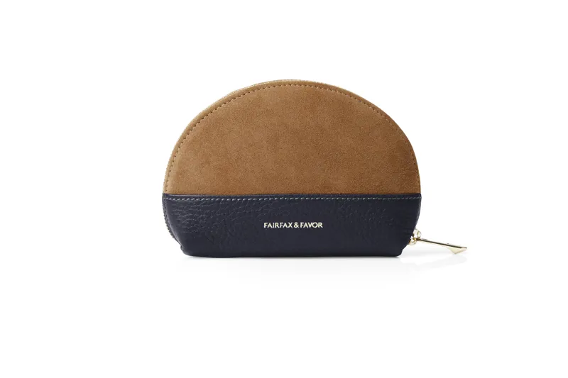 Fairfax and Favor Chiltern Purse Tan/Navy-1